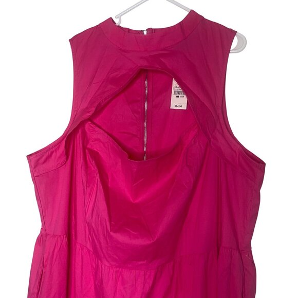 NEW Ashley Stewart Maxi Dress Womens Size 26/28 Pink Sleeveless Tiered Boho - Picture 5 of 11